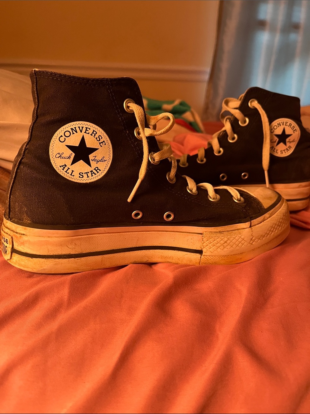 Converse Black and White High Top Sneakers